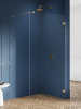 NEW TRENDY Kabina prysznicowa walk in Avexa Gold Brushed 70cm szkło 8mm EXK-7012